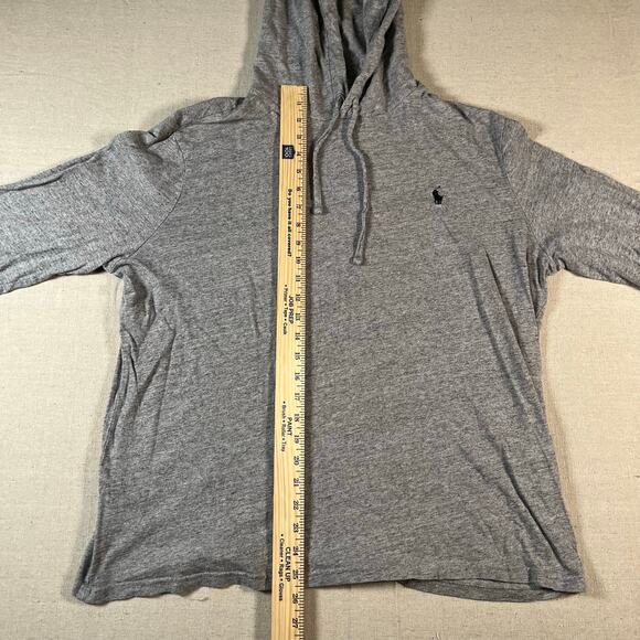 Polo Ralph Lauren Mens Lightweight Hoodie Size Large Grey Preppy Casual - Picture 5 of 6
